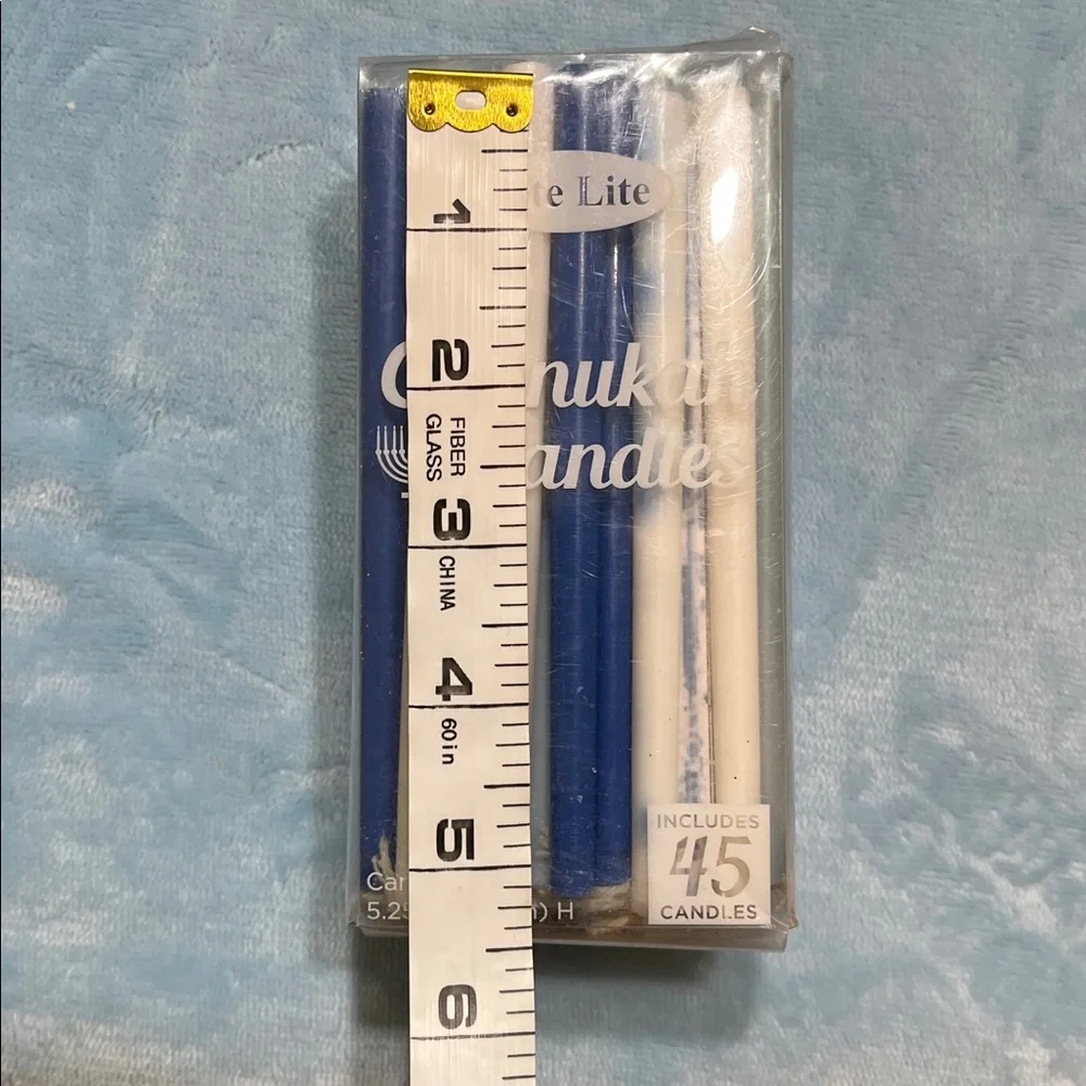 45 Blue and White Chanukah Candles for a Menorah ~5”